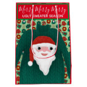 ホリデー醜いセーターカスタマイズテーマ抱き枕 ミディアムペーパーバッグ (裏面)