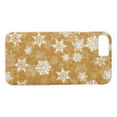 ホリデー金ゴールドきらびやかな雪の結晶 Case-Mate iPhoneケース (裏面(横))
