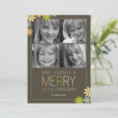 ホリデー開花クリスマスカード/ホリデーフォトカード シーズンカード (スタンド正面)
