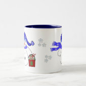 ホリデー雪だるまウィズキャンディ ツートーンマグカップ (中央)