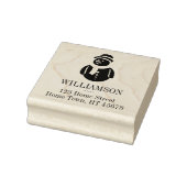 ホリデー雪だるまファミリーネーム差出人住所スクエア ラバースタンプ (スタンプ)