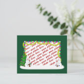 ホリデー雪だるまファミリーフォトフレーム シーズンポストカード (スタンド正面)