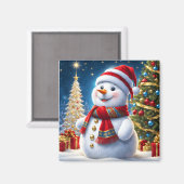 ホリデー雪だるまマグネット マグネット (正面/裏面)