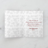 ホリデー魅力的ファミリーフォトコラージモノグラム カード (内部)