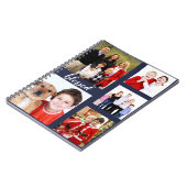 ホリデー魅力的ファミリーフォトコラージモノグラム ノートブック (左側)