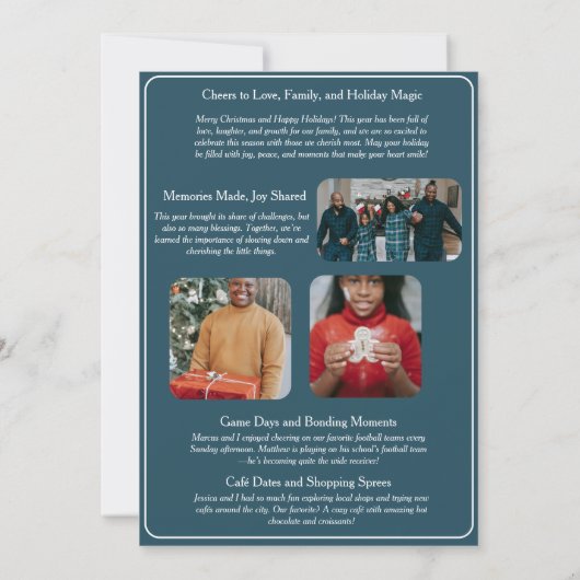 ホリデー魔法マガジンカバー – スタイルファミリーフォト シーズンカード (裏面)