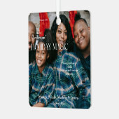 ホリデー魔法マガジンカバー – スタイルファミリーフォト メタルオーナメント (正面左)