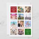 ホリデー12フォトカスタムコラージュ シーズンカード (正面)