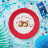 ホリデー9インチ紙プレート – ジングルベル ペーパープレート (パーティー)