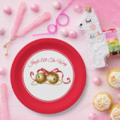 ホリデー9インチ紙プレート – ジングルベル ペーパープレート (パーティー)