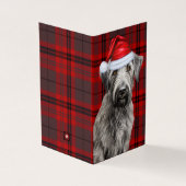 ホリデー アイリッシュ・ウルフハウンド 犬 レッド プリント クリスマス (外部)