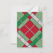 ホリデー アルギル ニット 3.5x2.5 フラット カード / 垂直 (正面)