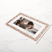 ホリデー ウィンター パインブランチ ボーダー フォト フォイル カード (回転した状態)