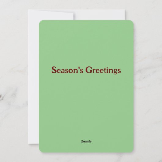 ホリデー ウィンター フォックス 手描き カード (裏面)