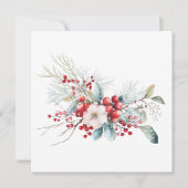 ホリデー・ウォーターカラー・フラワースクエア・オープンハウス 招待状 (裏面)