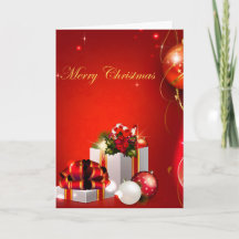 ホリデー オーナメントとギフトのグリーティング カード