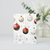 ホリデー オーナメント 赤 / 金 #1 シーズンポストカード (スタンド正面)