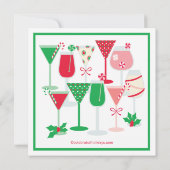 ホリデー・カクテル・クリスマス・パーティー招待状 招待状 (裏面)