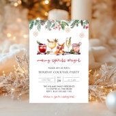 ホリデー カクテル パーティーのご招待 招待状
