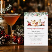 ホリデー カクテル パーティーのご招待 招待状