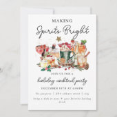 ホリデー カクテル パーティーの招待状 | クリスマスの精神を高める シーズンカード (正面)