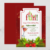 ホリデー・カクテル・パーティーの招待状 招待状 (正面/裏面)