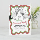 ホリデー カクテル パーティーの招待状 招待状 (スタンド正面)