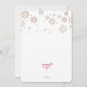 ホリデー カクテル フェスティブ ドリンク かわいい 招待状 (裏面)