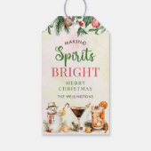 ホリデー カクテル フェスティブ ドリンク クリスマス パーティー ギフトタグ (裏面)