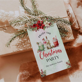 ホリデー カクテル フェスティブ ドリンク クリスマス パーティー ギフトタグ