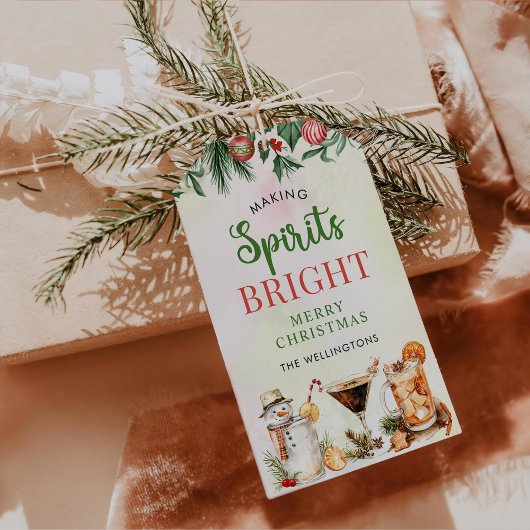 ホリデー カクテル フェスティブ ドリンク クリスマス パーティー ギフトタグ