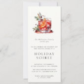 ホリデー カクテル モダン フェスティブ クリスマス パーティー 招待状 (正面)