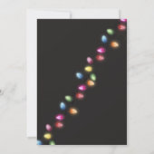 ホリデー カラフル ライト クリスマス パーティー 招待状 (裏面)