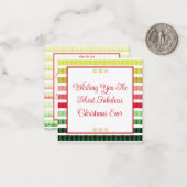 ホリデー カラーのミニ ノートカード (正面/裏面インサイチュ)