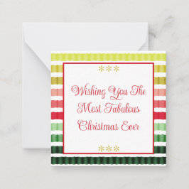 ホリデー カラーのミニ ノートカード