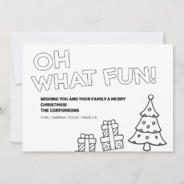 ホリデー カラーリング クリスマス フォト カード