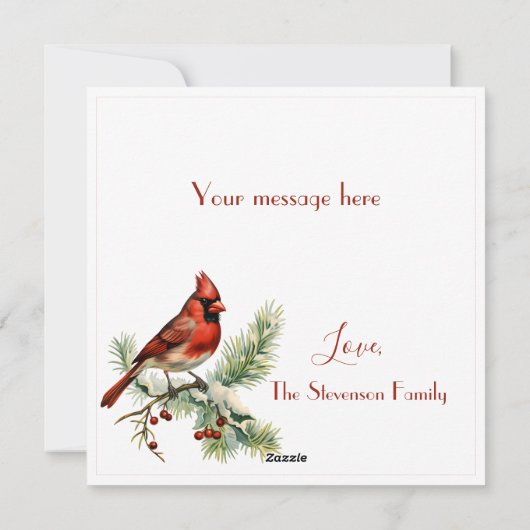 ホリデー カーディナル クリスマス インスピレーション (裏面)