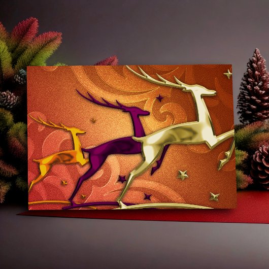 ホリデー カードのトナカイ シーズンカード