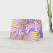 ホリデー カード  イルカープルゴールド (正面)