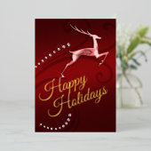 ホリデー カード  赤いトナカイ (立ち正面)