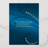 ホリデー カード  鹿 青 (裏面)