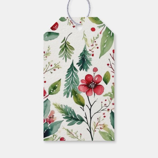 ホリデー ギフト タグ 松のリース クリスマス ホリデー (裏面)