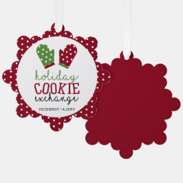 ホリデー クッキー交換パーティー クリスマス オーブンミット オーナメントカード