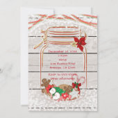 ホリデー・クッキー交換用メイソンジャー招待状 招待状 (裏面)