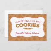 ホリデー クッキー クリスマス レシピ または ノート カード (正面/裏面)