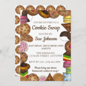 ホリデー・クッキー・スワップ・ベイク・セール・パーティー 招待状 (正面/裏面)