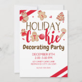 ホリデー・クッキー・デコレーション・パーティーまたは交換 招待状 (正面)