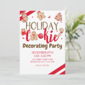 ホリデー・クッキー・デコレーション・パーティーまたは交換 招待状 (スタンド正面)