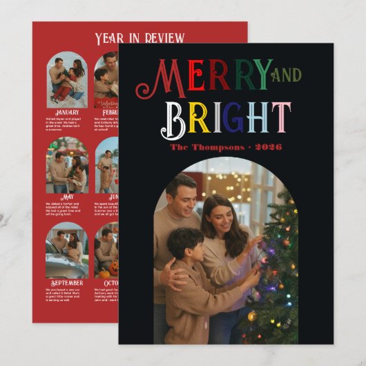 ホリデー クラシック「一年を振り返る」写真 クリスマス (正面/裏面)