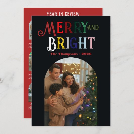 ホリデー クラシック「1年を振り返って」写真 クリスマス (正面/裏面)